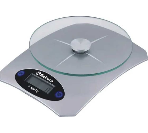 Изображение товара Весы кухонные Sakura SA-6055S 5кг электронные, серебр 00000034410