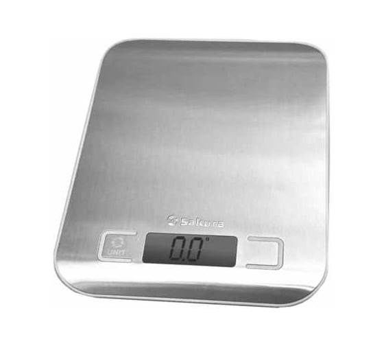 Изображение товара Весы кухонные Sakura SA-6060SG 5кг электронные, нерж/серый РТ-00069836