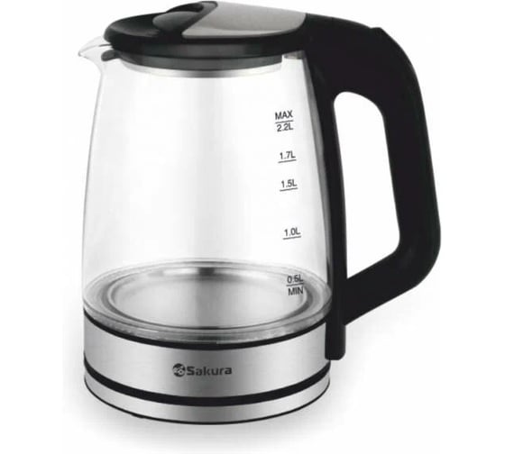 Изображение товара Чайник электрический Sakura SA-2722BK (2.2) стекл подсв. РТ-00054880