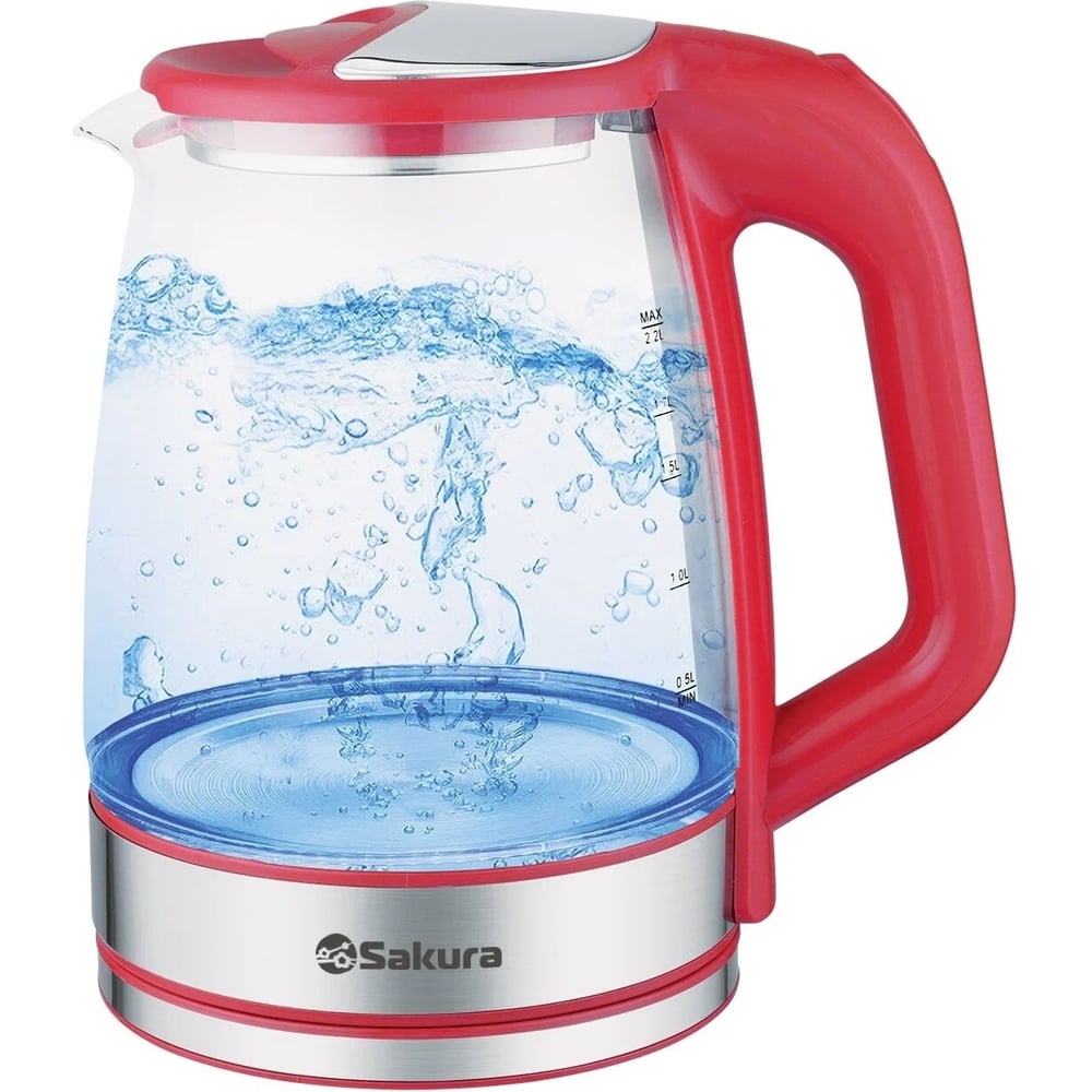 Изображение товара Чайник электрический Sakura SA-2722R (2.2) стекл подсв. РТ-00060316