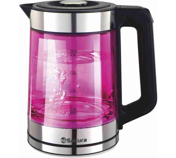 Изображение товара Чайник электрический Sakura SA-2746P (2.0) стекл двухслойн подсв. УТ000003702