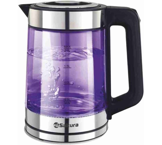 Изображение товара Чайник электрический Sakura SA-2746V (2.0) стекл двухслойн подсв. УТ000003700