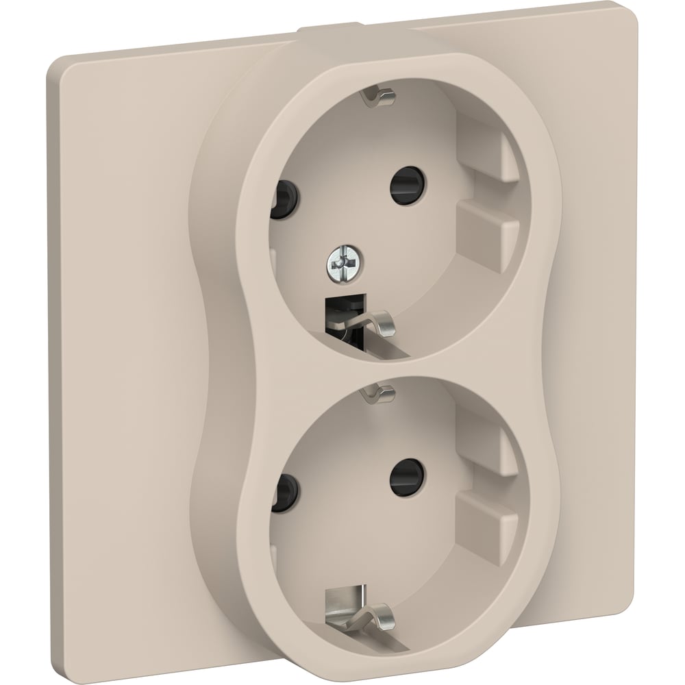 Изображение товара Розетка IEK FLITE РСш12-1-К-ФлЛ Льняной 2 гнезда 16 А