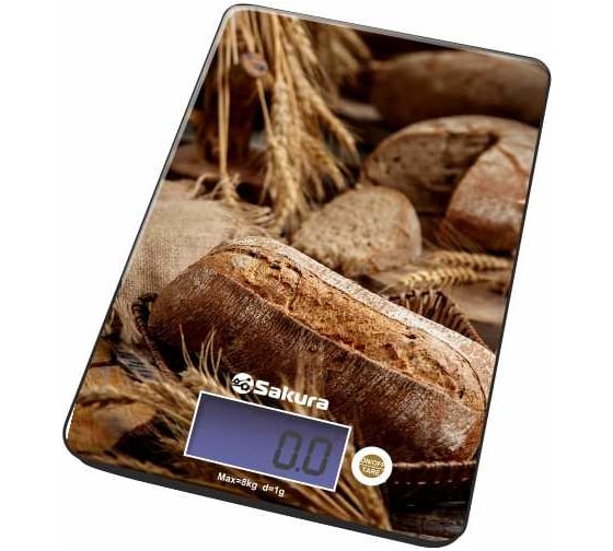Изображение товара Весы кухонные Sakura SA-6075BR 8кг электронные, хлеб РТ-00069862