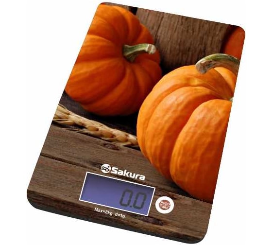 Изображение товара Весы кухонные Sakura SA-6075P 8кг электронные, тыква РТ-00069861
