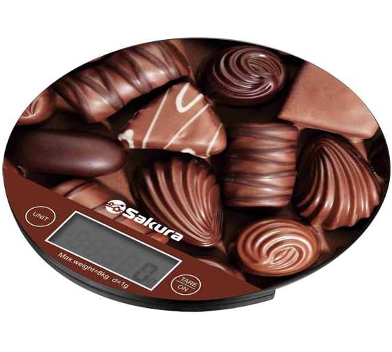 Изображение товара Весы кухонные Sakura SA-6076C 8кг электронные, шоколад 00000034364