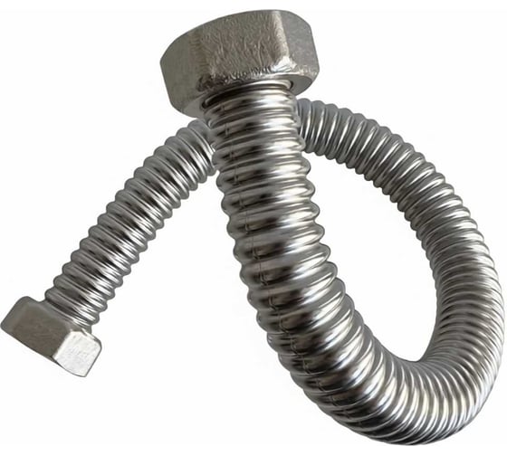 Изображение товара Подводка гибкая универсальная STACORT из нержавеющей стали SS304, NT-1 1/4''- 700 Г-Г (никель, гайка-гайка, 700 мм) NT-1 1/4-700-GG(N)