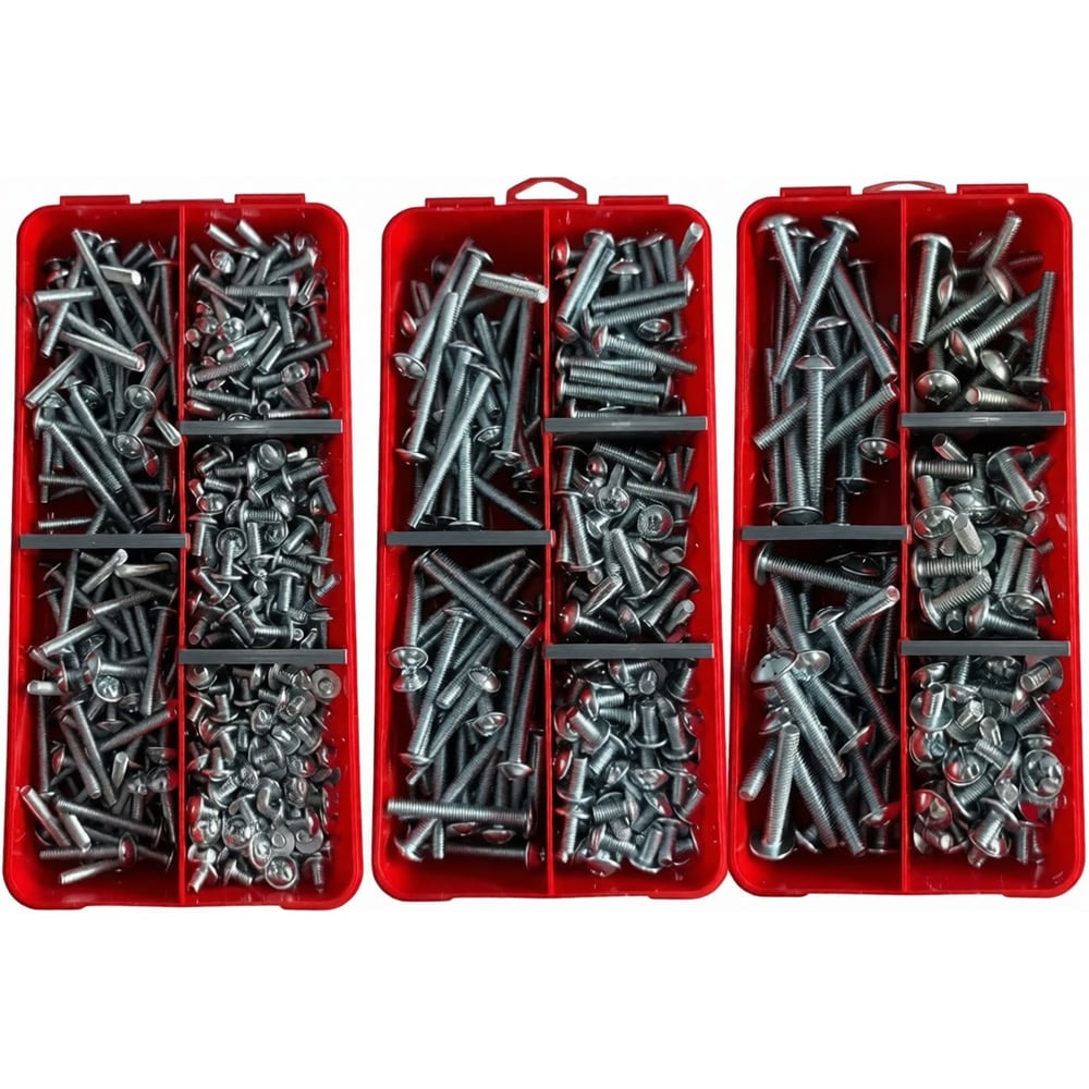 Изображение товара Набор органайзеров 23 Болта 3 в 1 винты прессшайба DIN967 КОМПЛЕКТ