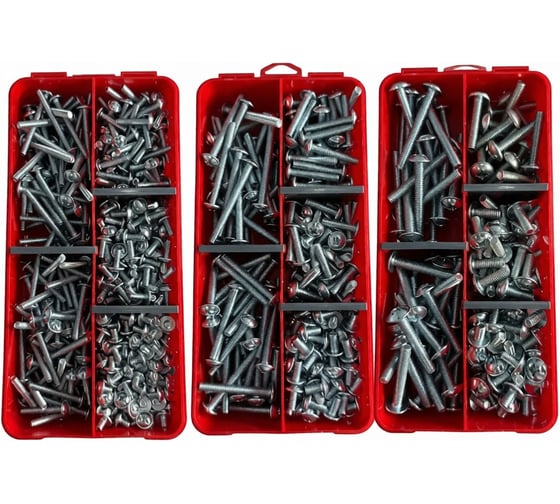 Изображение товара Набор органайзеров 23 Болта 3 в 1 винты прессшайба DIN967 КОМПЛЕКТ 2 1000065/1000070/1000073