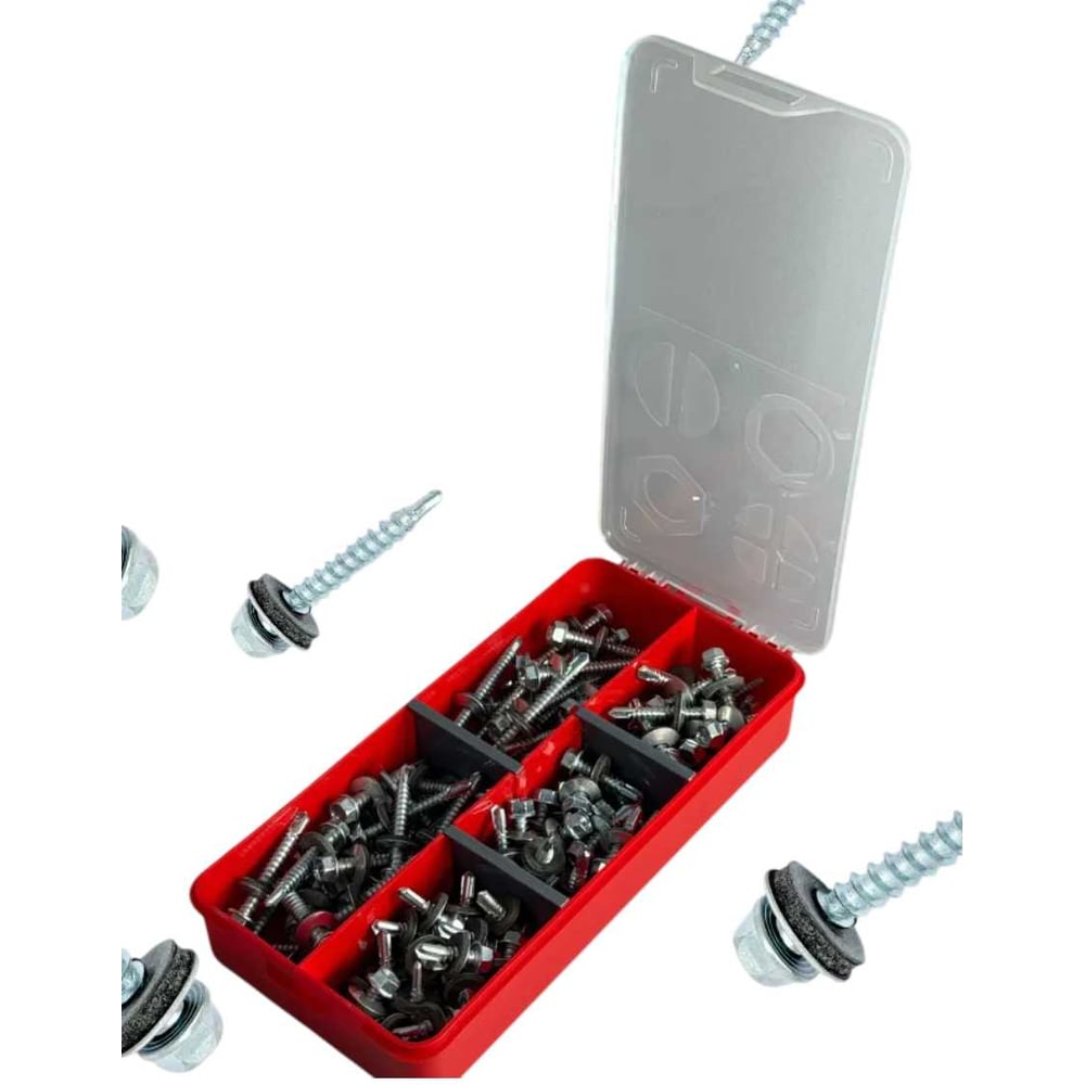 Изображение товара Саморез кровельный 23 Болта М5,5 под сверло в органайзере НАБОР 1 1000167