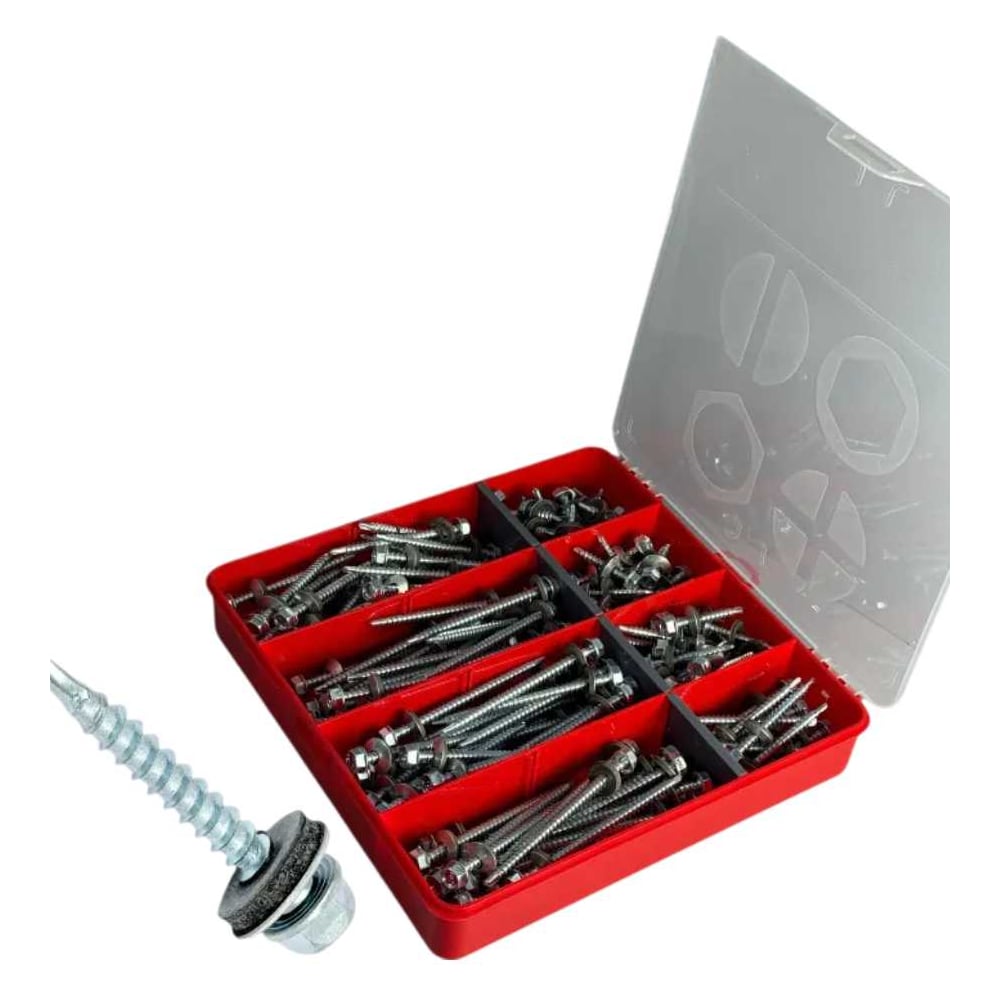 Изображение товара Саморез кровельный 23 Болта М4,8 под сверло в органайзере НАБОР 2 20000118