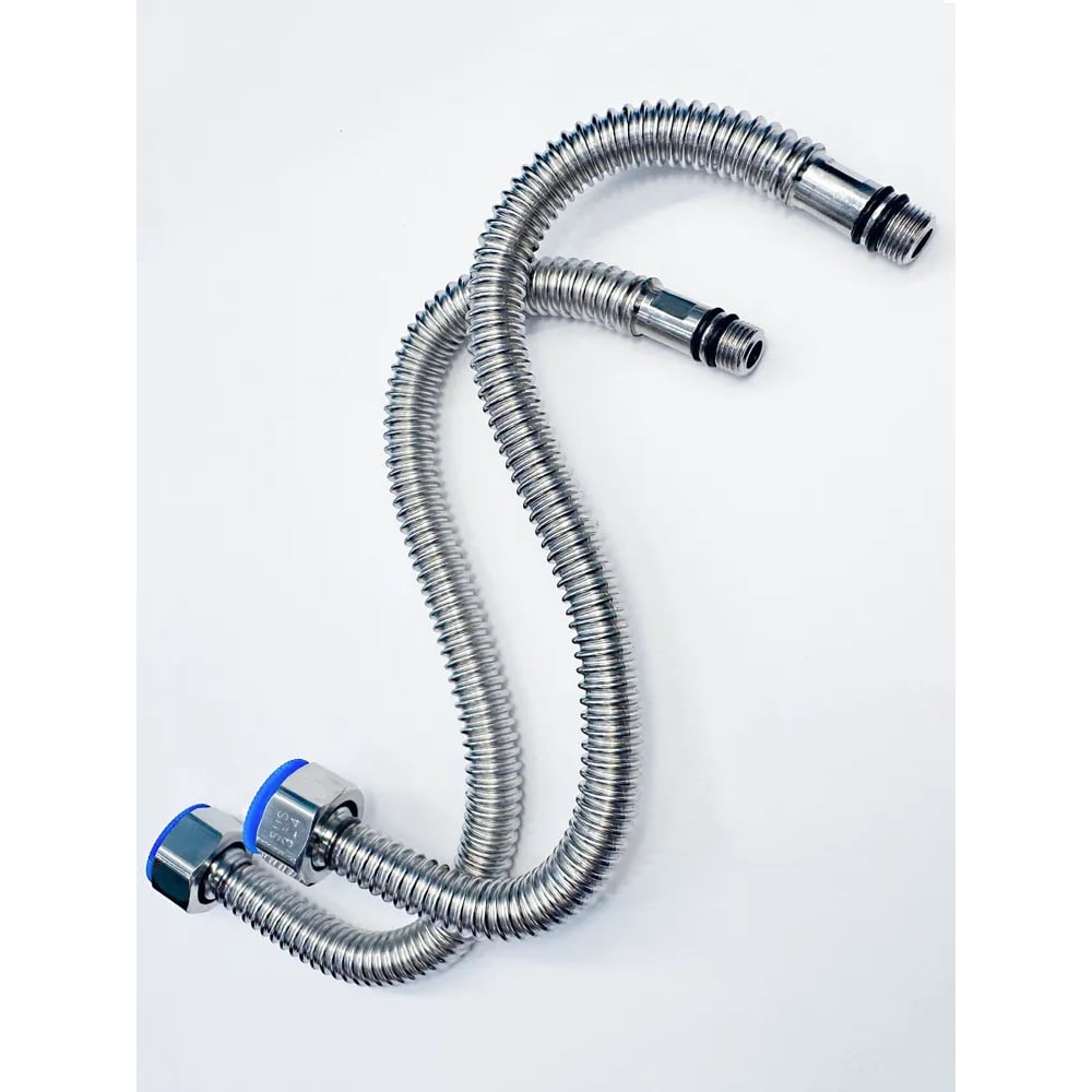 Изображение товара Гибкая стальная подводка для смесителя STACORT 2 шт по 40 см надежное соединение Изображение товара Гибкая стальная подводка для смесителя STACORT 2 шт по 40 см надежное соединение