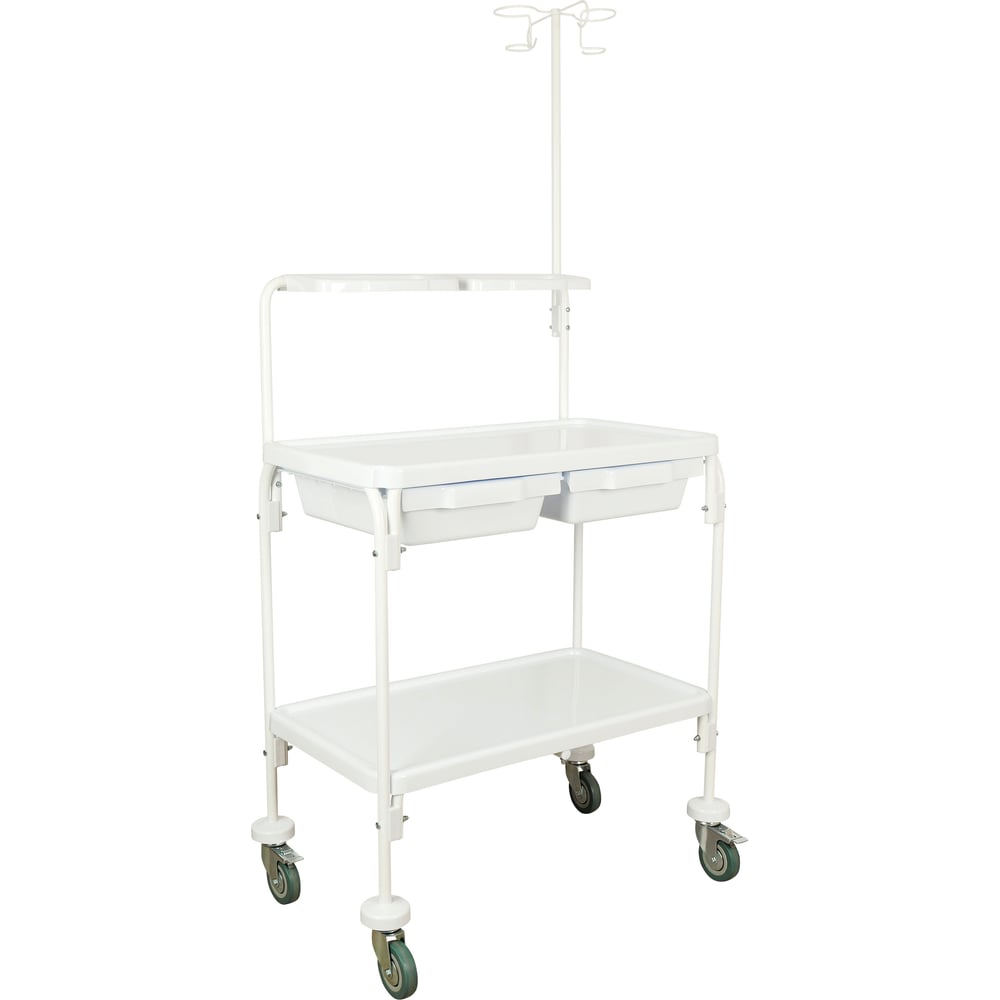 Изображение товара Медицинская тележка инструментальная КРОНТ ТИ-2-ВШ-01 из металла с 3 ярусами