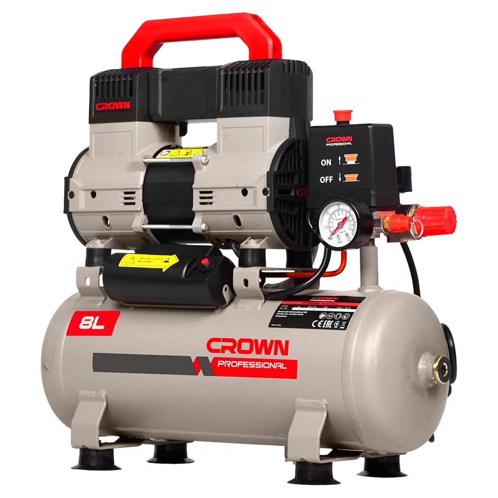Изображение товара Компрессор безмасляный Crown CT36159 профессиональный 8 бар 161.7 л/мин Изображение товара Компрессор безмасляный Crown CT36159 профессиональный 8 бар 161.7 л/мин
