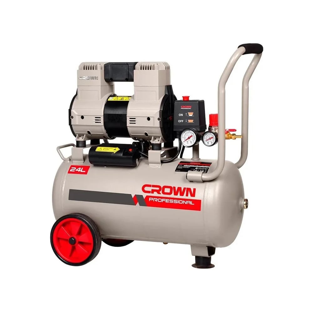 Изображение товара Компрессор безмасляный Crown CT36160 профессиональный воздушный