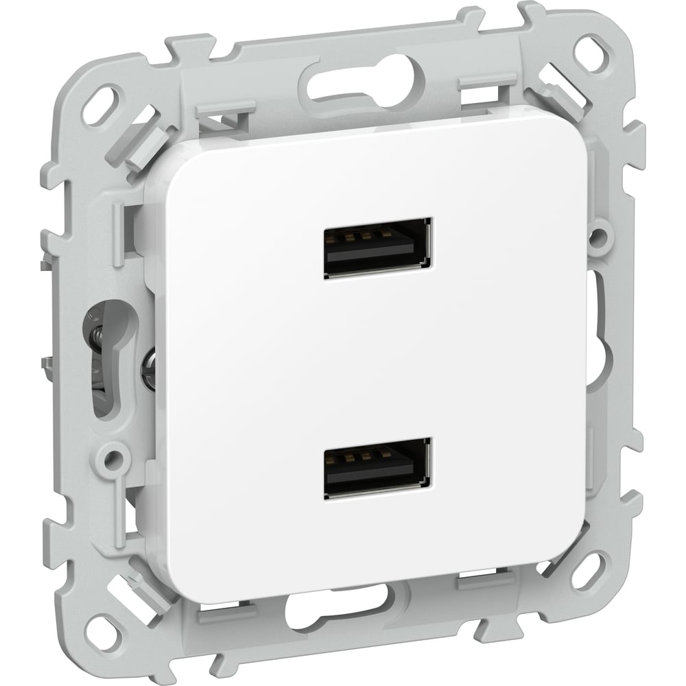 Изображение товара Розетка IEK FLITE USB AA 2,1А РЮ-2-ФлБ белый FI-U21-D31-K01