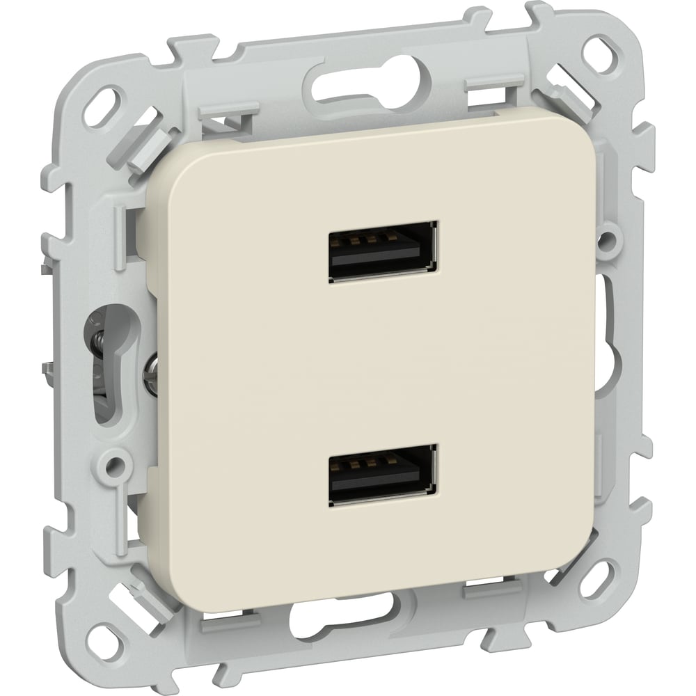 Изображение товара IEK FLITE FI-U21-D31-K86: розетка USB, сливочная, 2x USB А