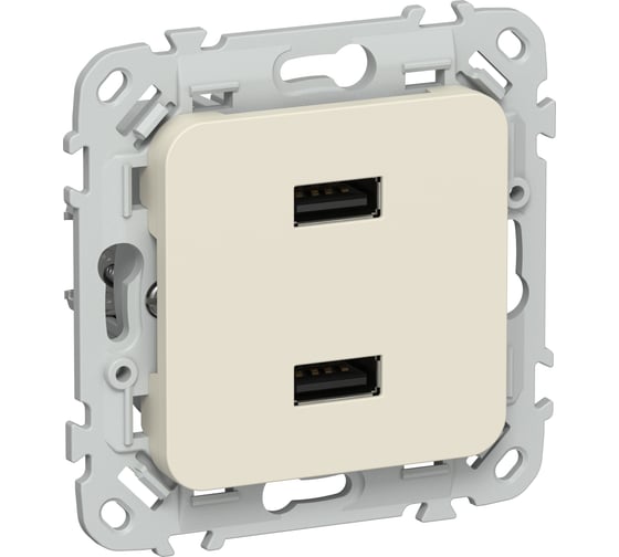 Изображение товара Розетка IEK FLITE USB AA 2,1А РЮ-2-ФлСл сливочный FI-U21-D31-K86