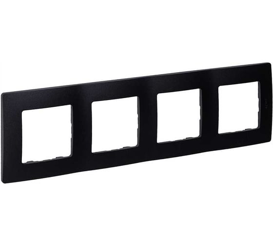 Изображение товара Рамка IEK ETIKA 4-местная, антрацит 672584