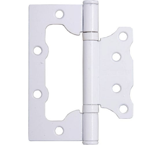 Изображение товара Петля накладная бабочка Крепстор ПНУ-100 без врезки, полимер белая Пакет 2 шт. 4665317042226