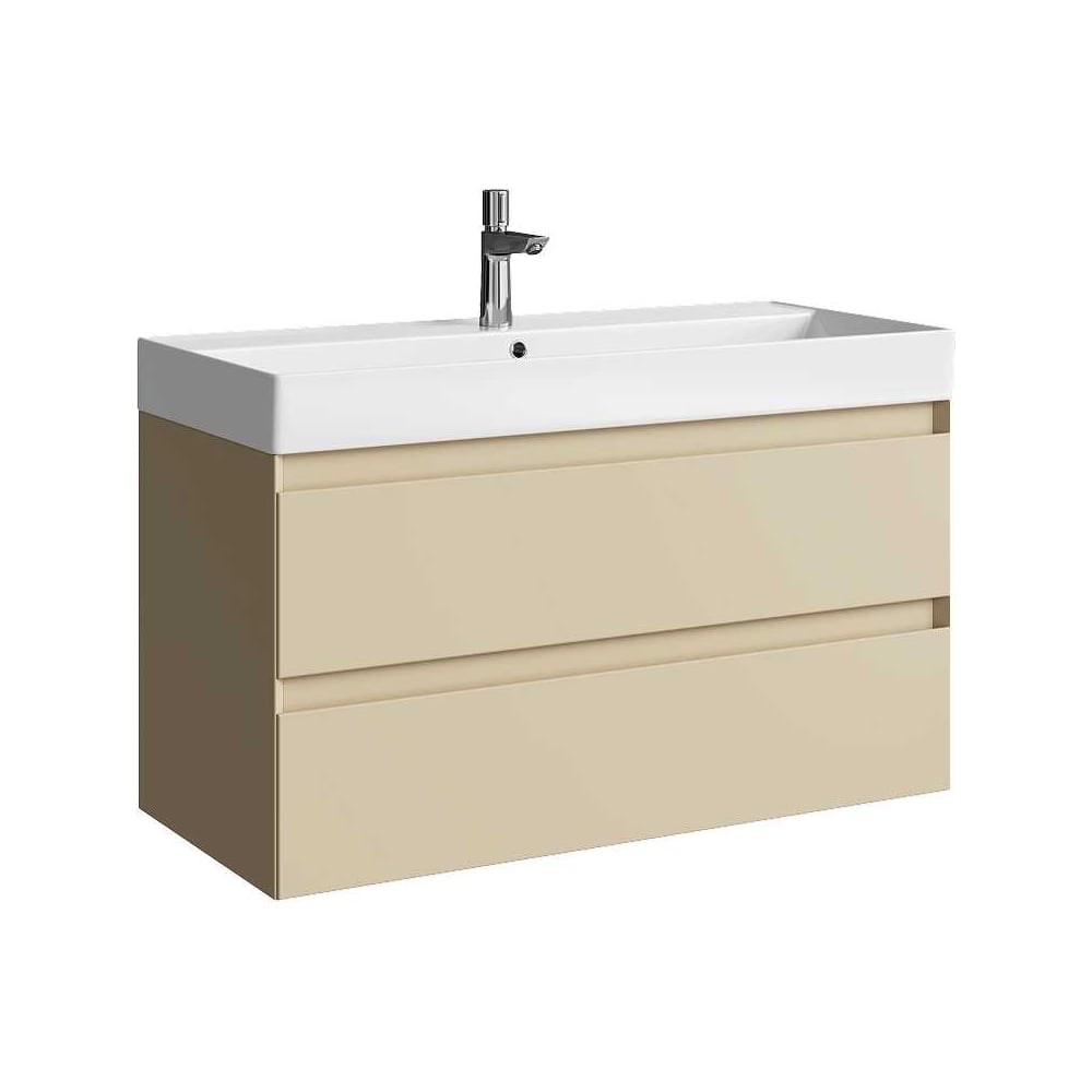 Изображение товара Тумба под умывальник AQWELLA Geometria 1000х470х520 мм бежевый