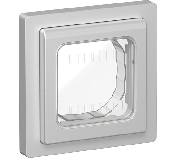 Изображение товара Рамка IEK FLITE 1-местная IP55 Рпро-1-55-ФлА алюминий FI-M10-32-55-K47