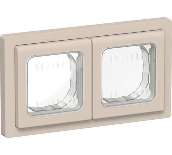 Изображение товара Рамка IEK FLITE 2-местная IP55 Рпро-2-55-ФлЛ льняной FI-M20-32-55-K88