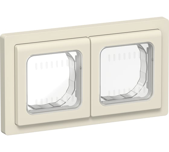 Изображение товара Рамка IEK FLITE 2-местная IP55 Рпро-2-55-ФлСл сливочный FI-M20-32-55-K86