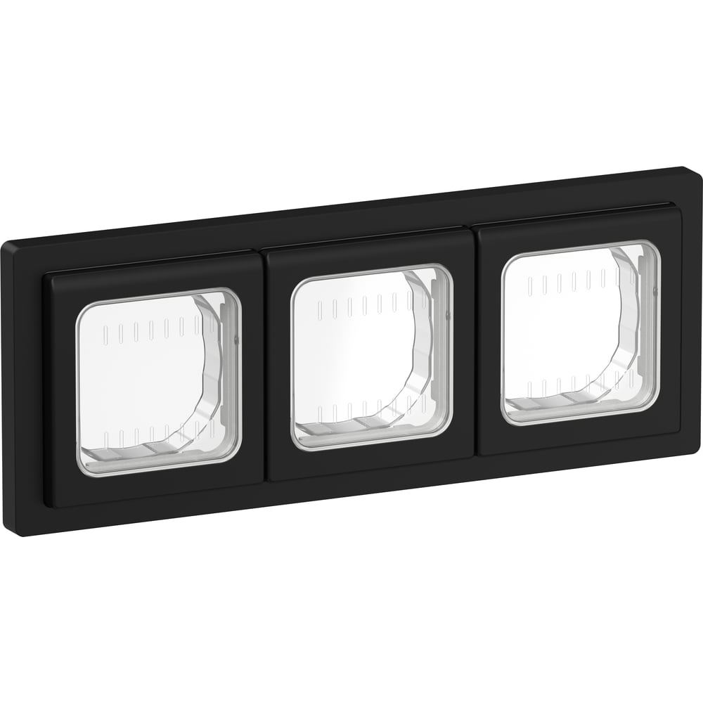 Изображение товара Рамка IEK FLITE 3-местная IP55 Рпро-3-55-ФлЧ черный FI-M30-32-55-K02