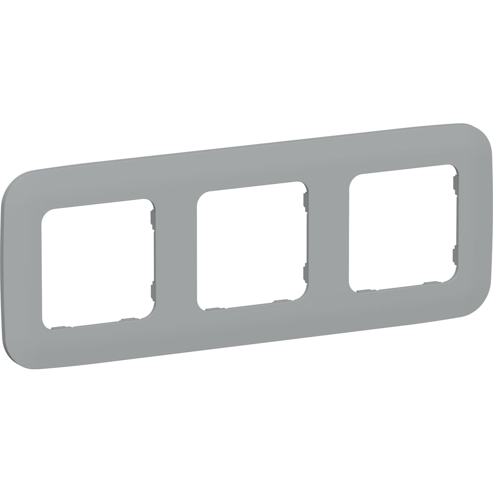Изображение товара Рамка IEK FLITE 3-местная серого цвета для электрощитков