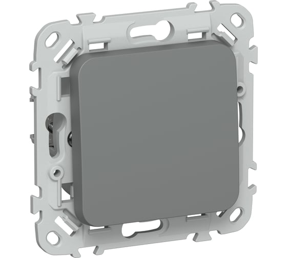 Изображение товара Выключатель IEK FLITE 1-клавишный, проходной, 10А ВС61-1-0-ФлМА мокрый асфальт FI-V12-0-10-1-K80
