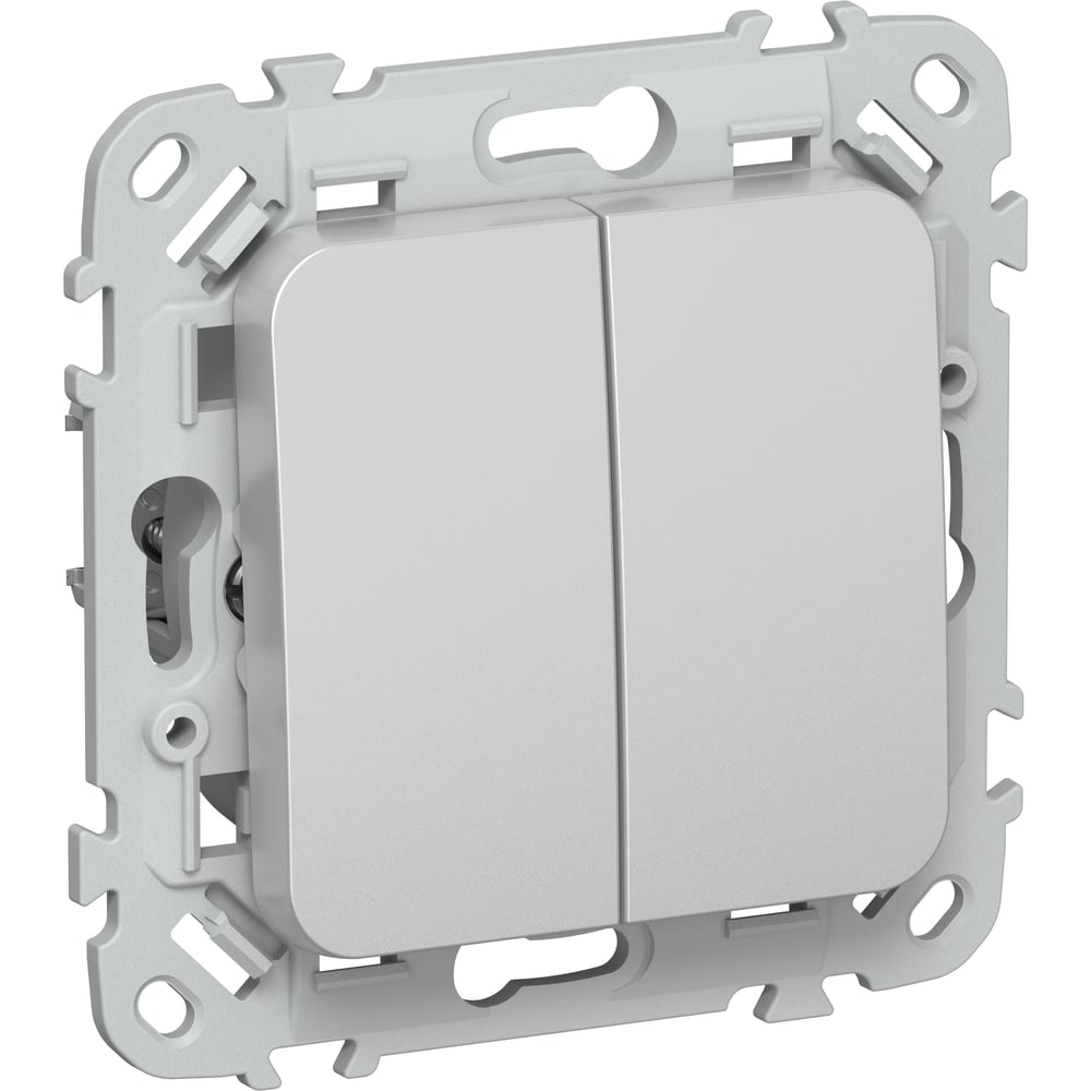 Изображение товара Выключатель для жалюзи IEK FLITE 10А ВЖ52-2-0-ФлА алюминий