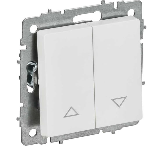 Изображение товара Выключатель дл жалюзи IEK BRITE 10А ВС10-1-5-БрАБ арктический белый BR-V15-0-10-K91