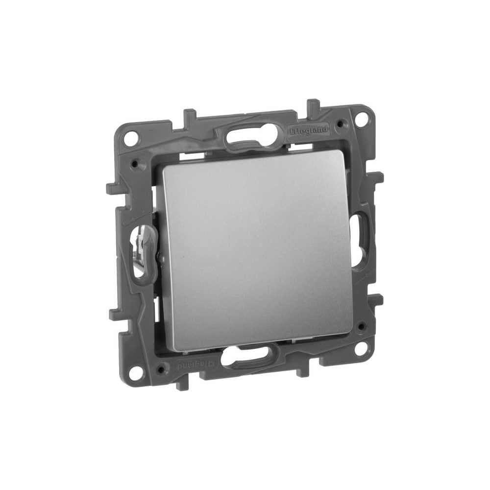 Изображение товара Переключатель IEK ETIKA 1-клавишный, алюминий, IP20, монтаж скрытый