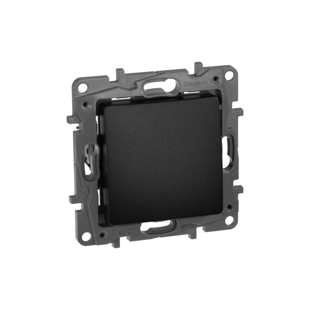 Изображение товара Переключатель IEK ETIKA 1-клавишный самовозвратный IP20 антрацит