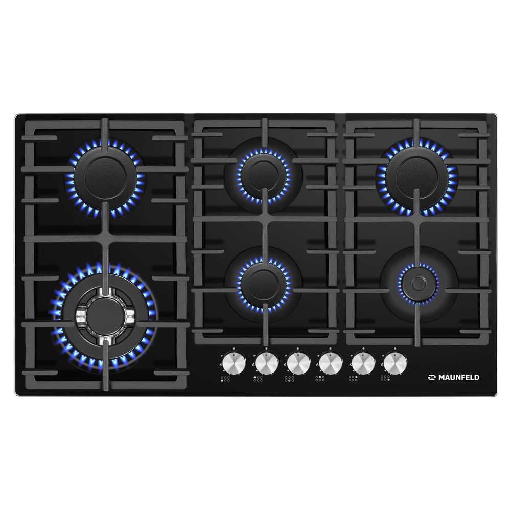 Изображение товара Газовая панель MAUNFELD EGHG.95.63CB/G 6 конфорок, современный дизайн, безопасность