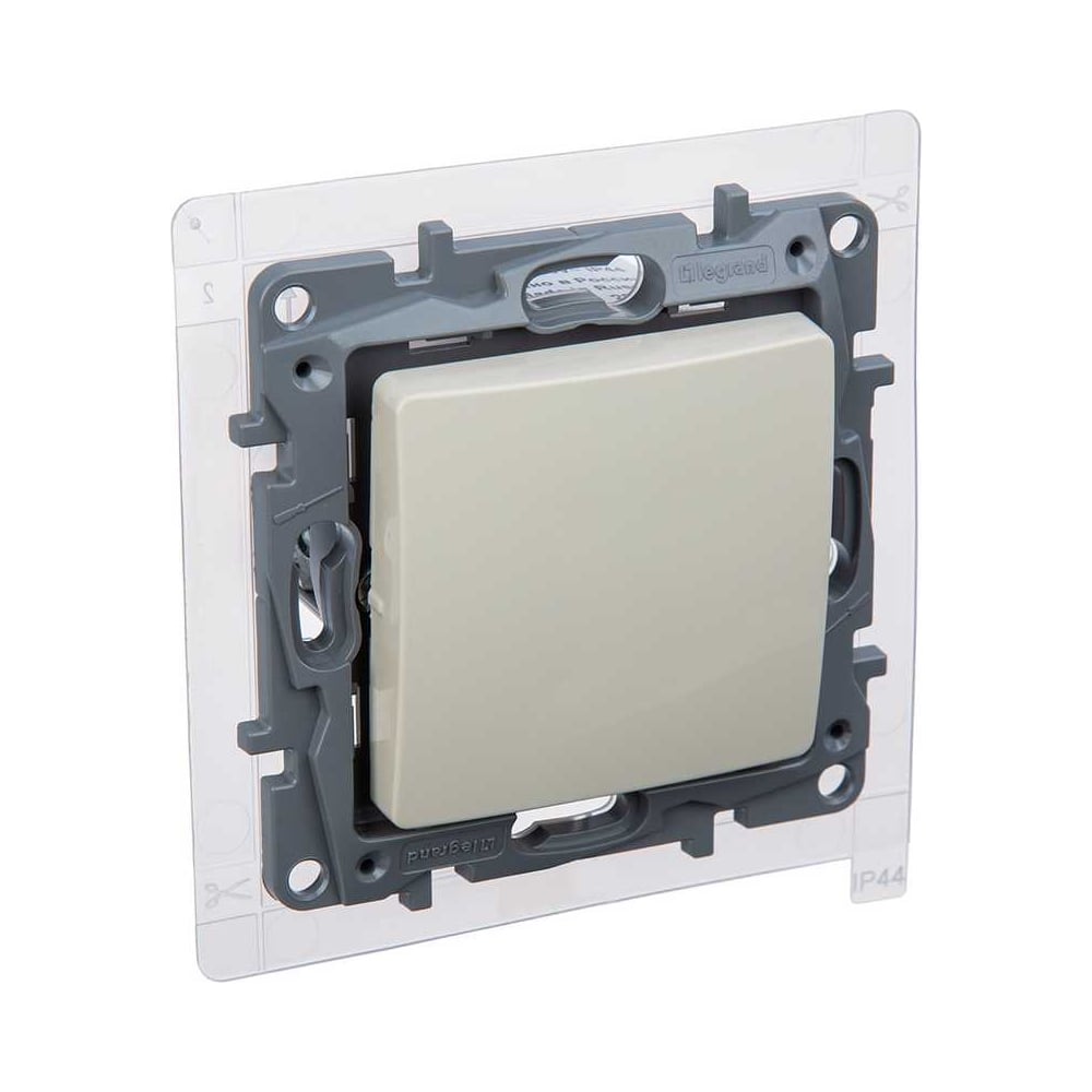 Изображение товара Переключатель IEK ETIKA 1-клавишный IP44 слоновая кость