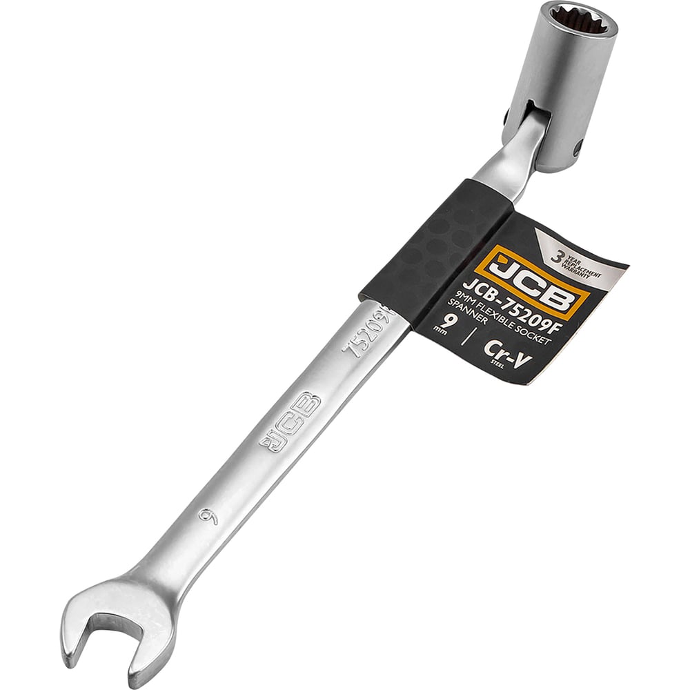 Изображение товара Ключ рожково-торцевой шарнирный JCB 9мм JCB-75209F(65691) профессиональный
