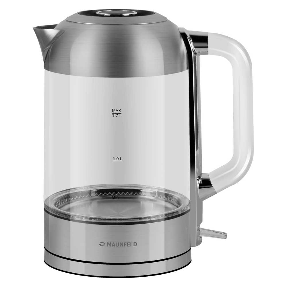 Изображение товара Чайник MAUNFELD MGK6709S 2200 Вт, боросиликатное стекло и нержавейка
