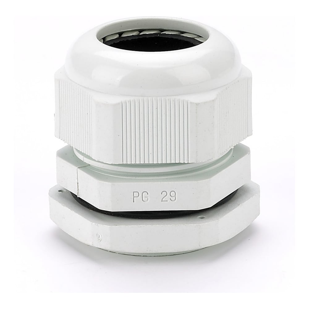 Кабельный ввод Dekraft PG29 диаметром 20-25 мм IP55 пластиковый белый (32156DEK)