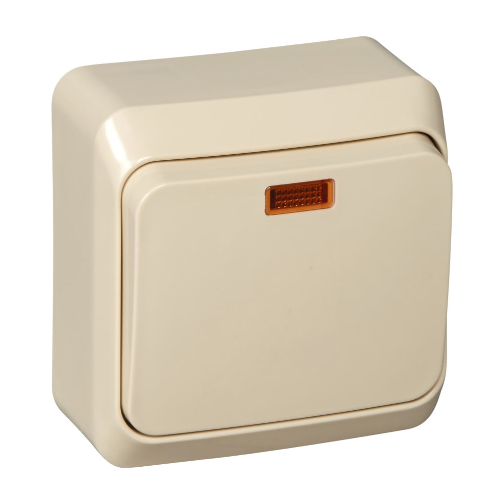 Изображение товара Переключатель Systeme Electric Этюд 1-клавишный с индикатором кремовый