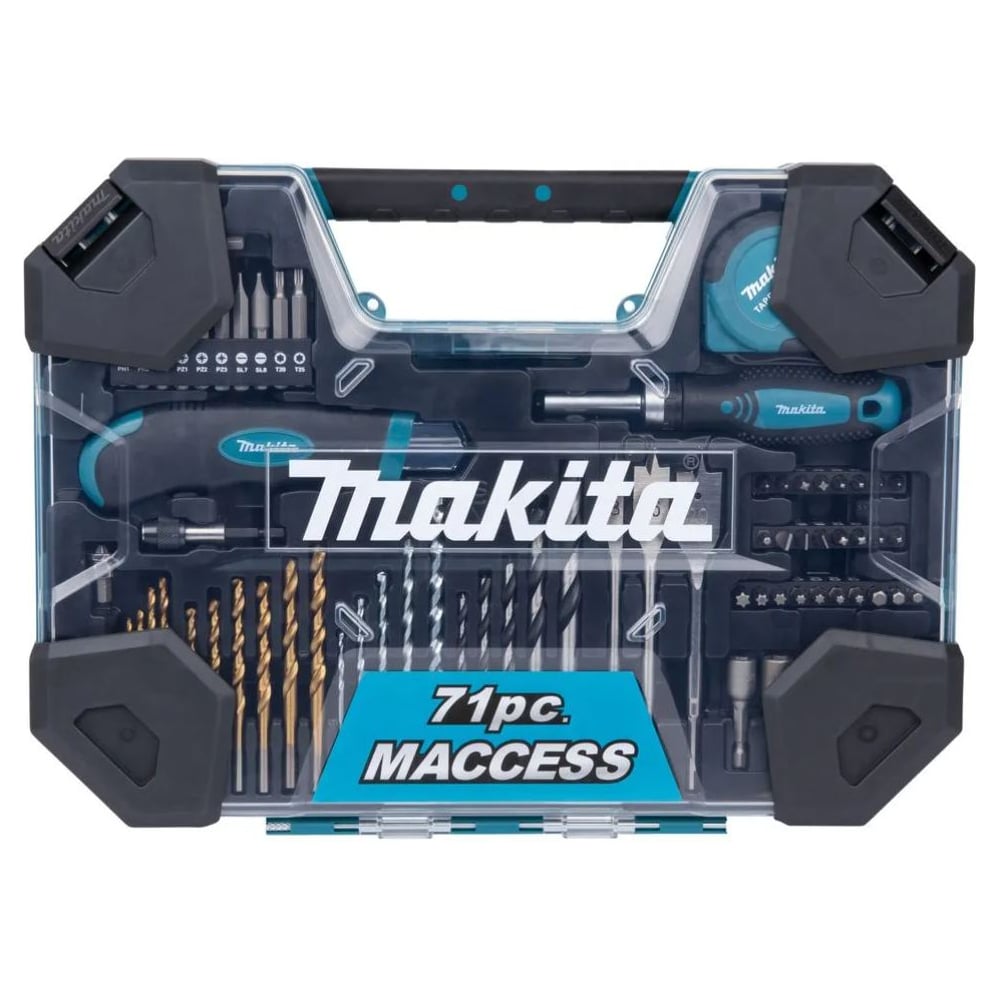 Изображение товара Набор сверл и бит Makita MACCESS 71шт универсальный комплект для дома и профессионалов