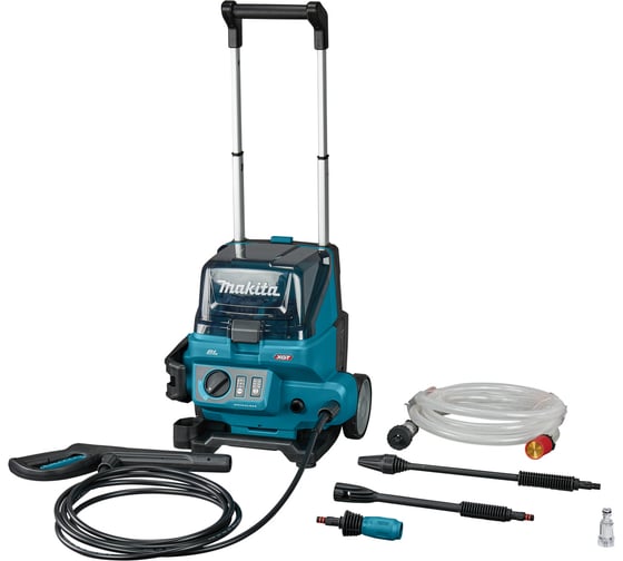 Изображение товара Мойка высокого давления аккумуляторная Makita XGT BL 40 V MAX, 1.2 кВт, 115 бар, 420 л/ч, шланг 5 м, 2 HW001GZ