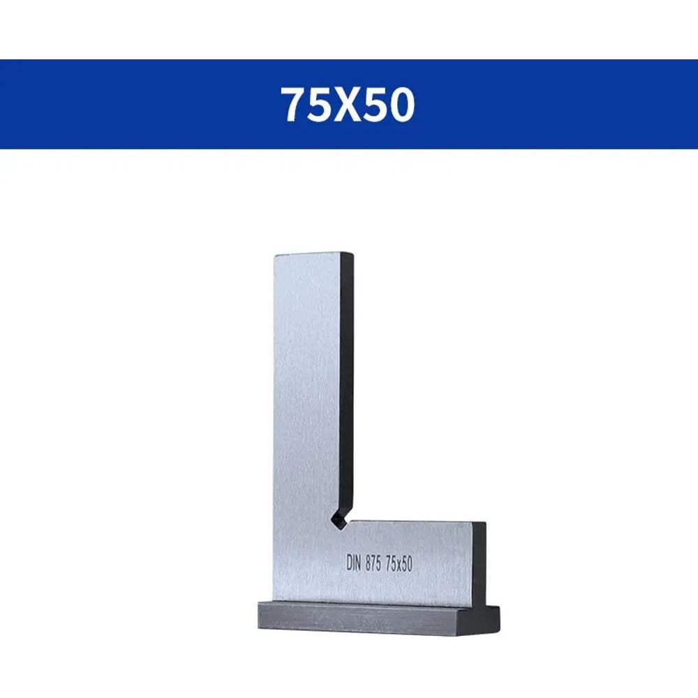 Изображение товара Угольник поверочный Vitatools 75_50mm DIN 875/2 - профессиональный металлический инструмент для точ