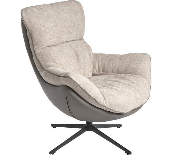 Изображение товара Кресло BRADEX HUG светло-серый, экокожа, шенилл FR 1013