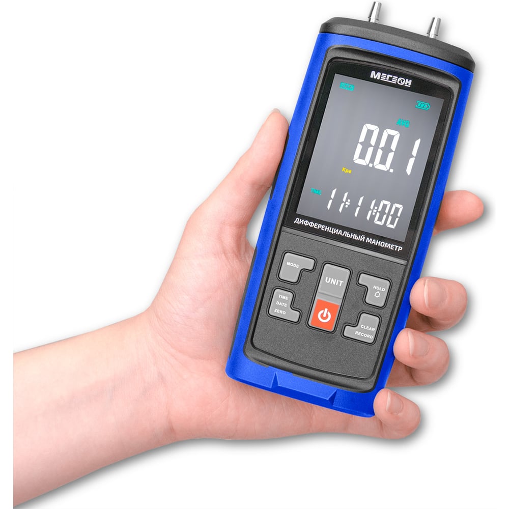Изображение товара Дифференциальный манометр МЕГЕОН 51003 цифровой профессиональный - измерение давления