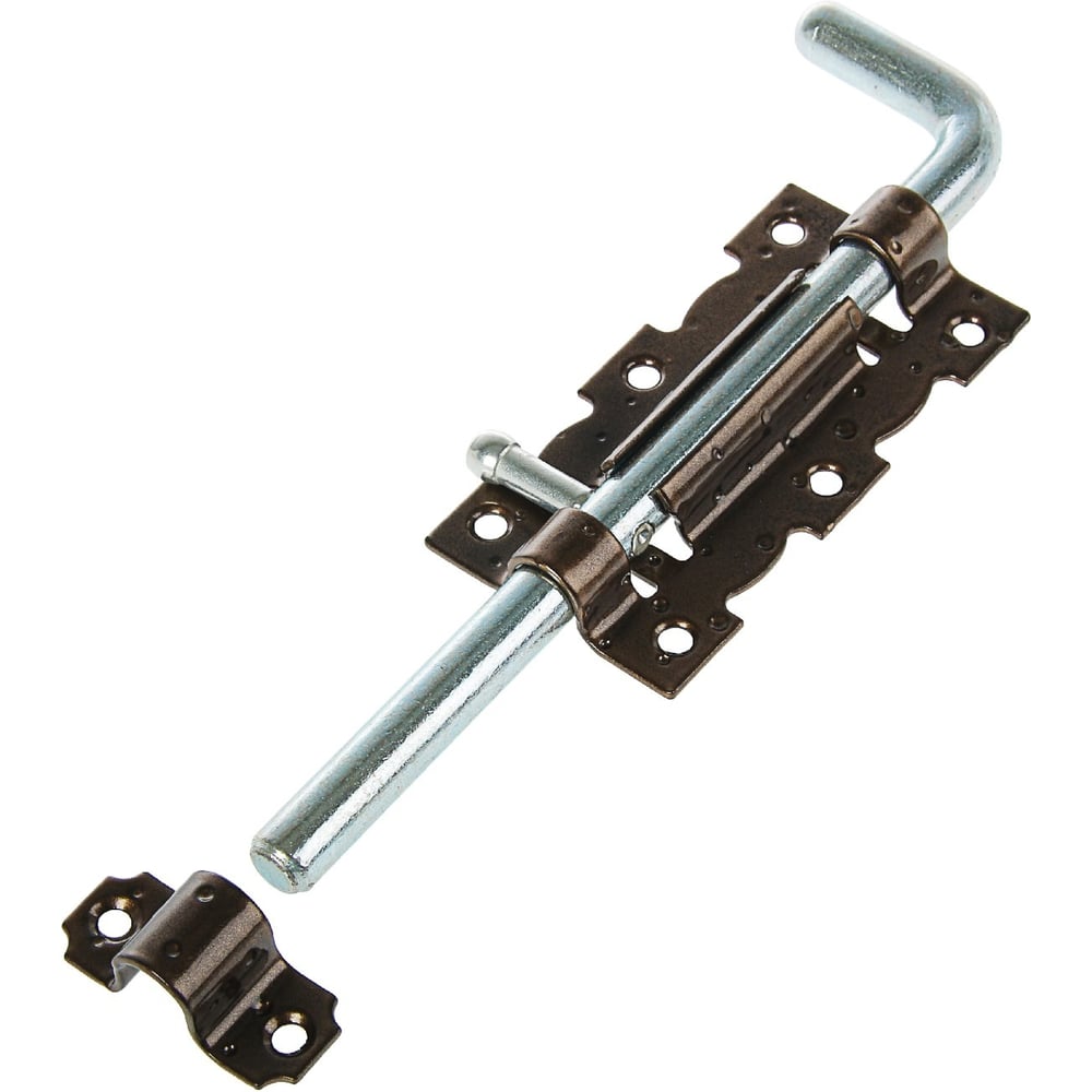 Изображение товара Задвижка дверная Крепстор ЗД-110-Уд, бронзовый металлик / цинк, 1 шт. 4665317040659