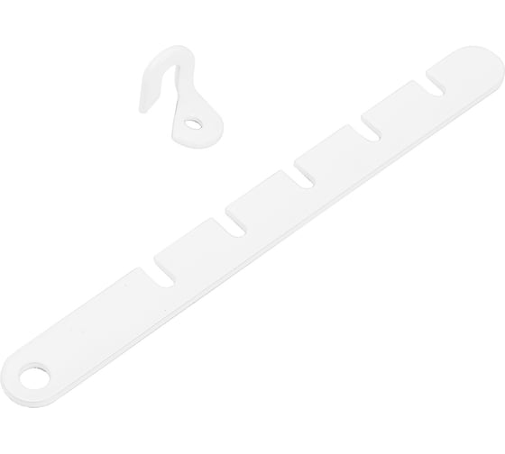 Изображение товара Гребенка к оконному ограничителю Крепстор КОО-66 мм, белый металл, Пакет 6 шт. 4665317041090