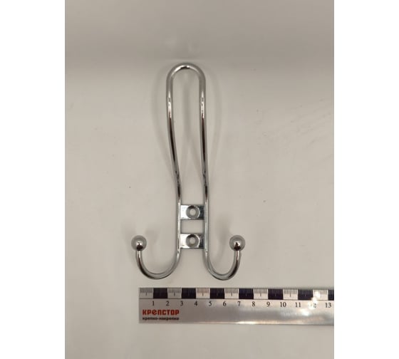 Изображение товара Крючок настенный Крепстор №1006 тройной фигурный, хром, Пакет 2 шт. 4665317041687