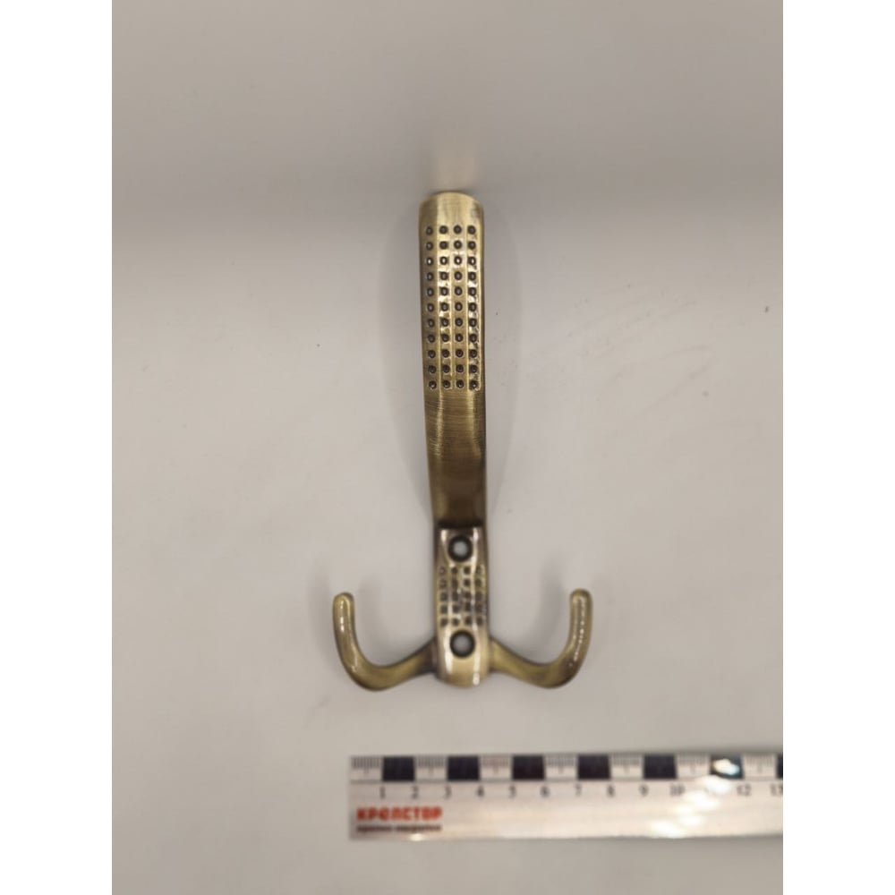 Изображение товара Крючок настенный Крепстор №1138 тройной усиленный, бронза, Пакет 2 шт. 4665317041786